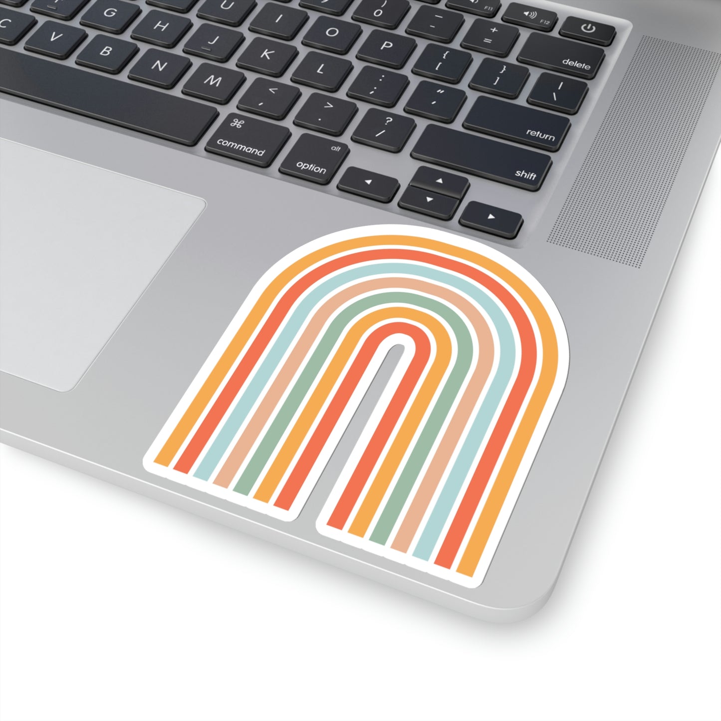 Retro Rainbow Kiss-Cut Sticker - BowsAndArtsDesigns