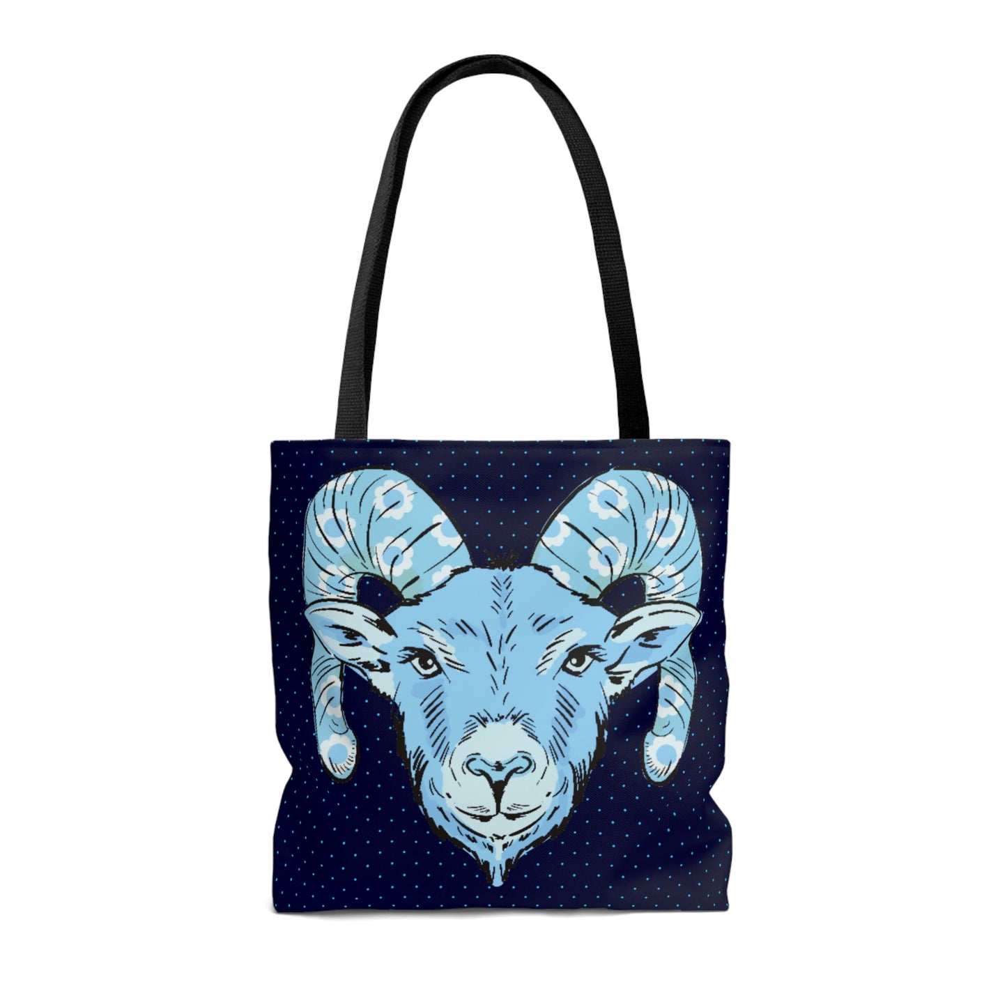 Blue Ram Canvas Tote Bag - BowsAndArtsDesigns