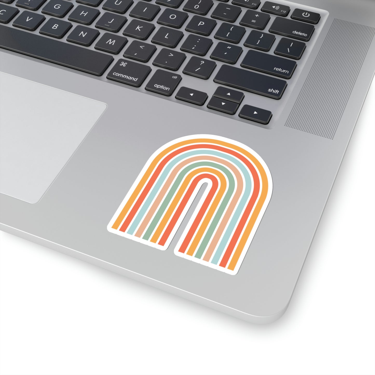Retro Rainbow Kiss-Cut Sticker - BowsAndArtsDesigns