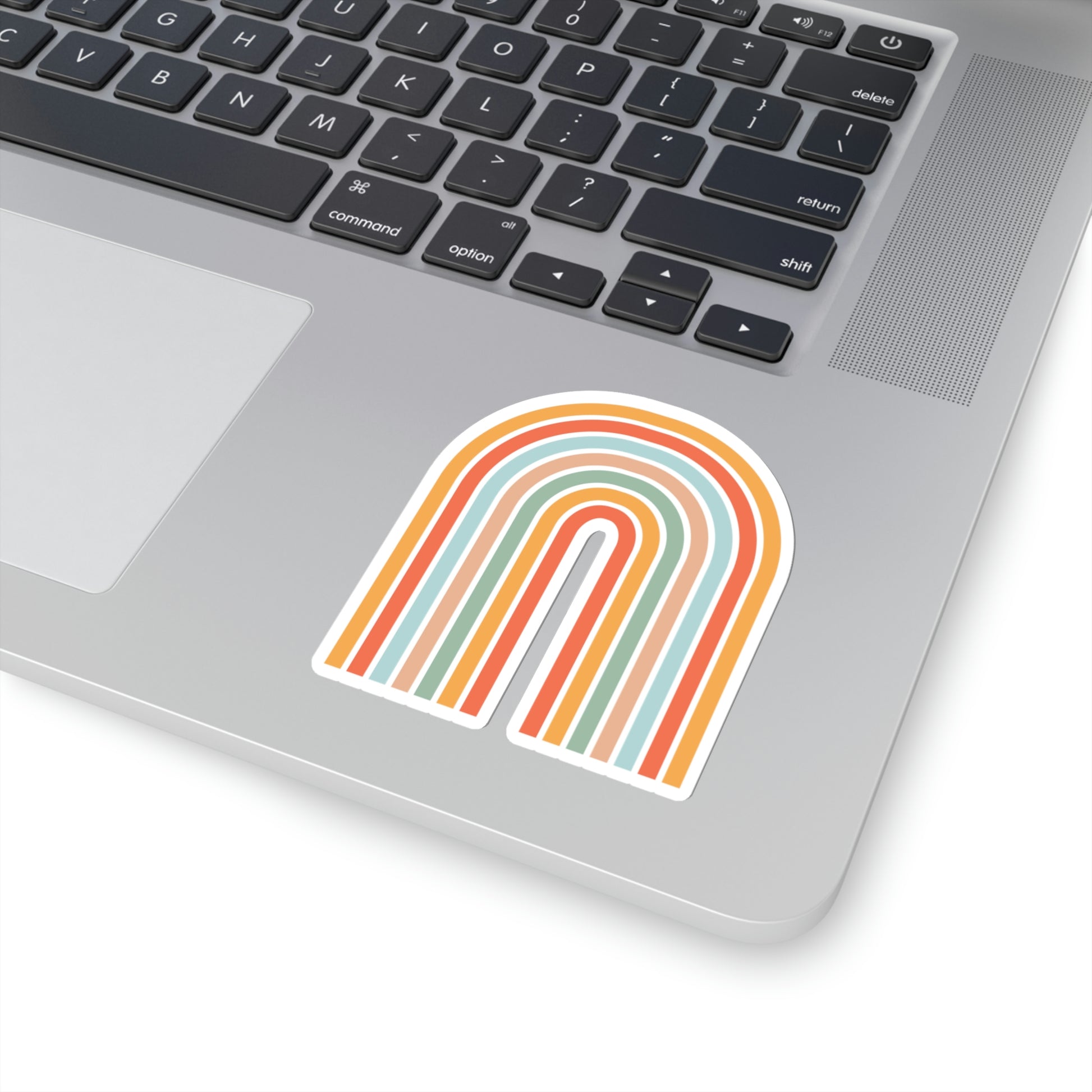 Retro Rainbow Kiss-Cut Sticker - BowsAndArtsDesigns