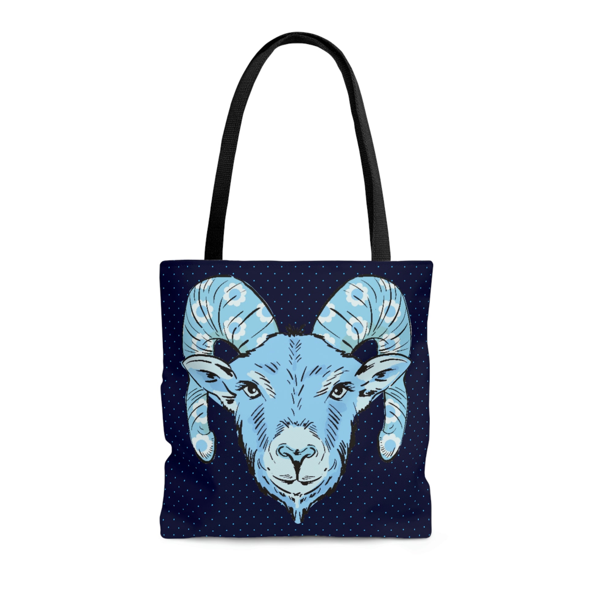 Blue Ram Canvas Tote Bag - BowsAndArtsDesigns