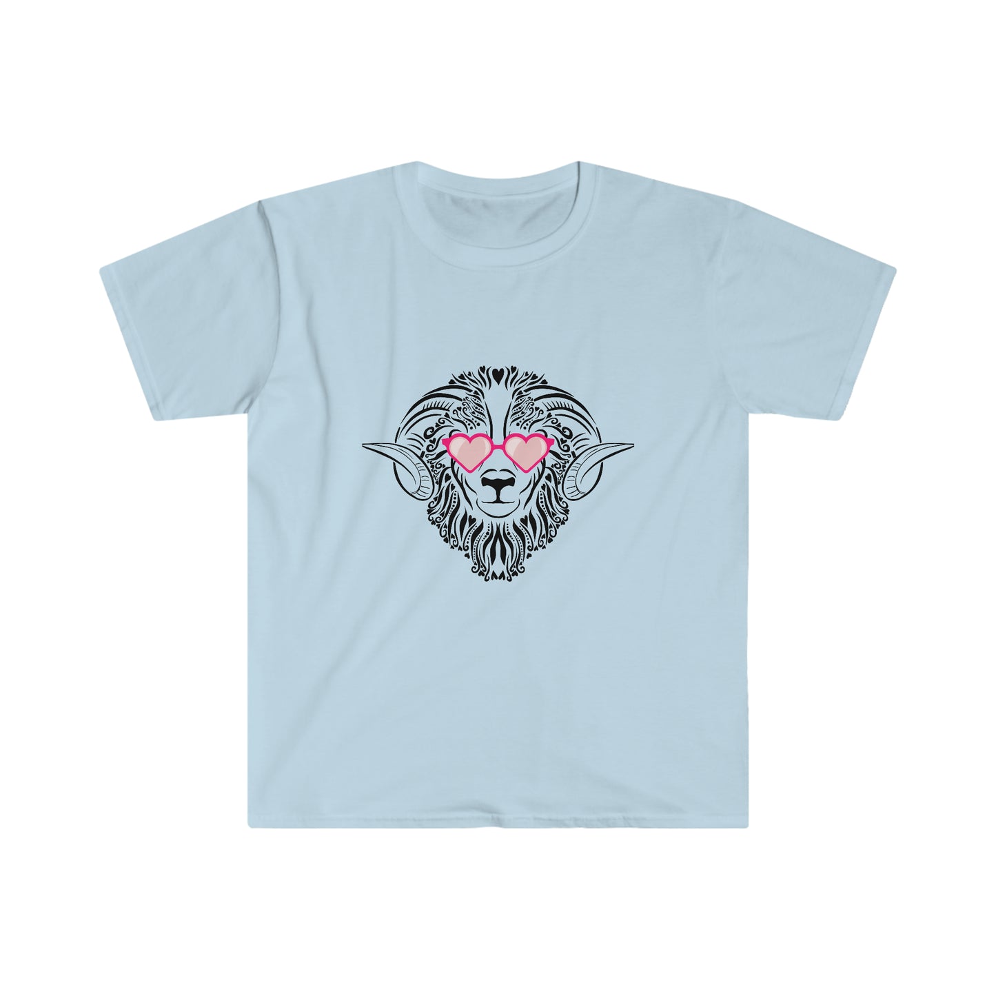 Ram Heart Glasses Unisex Softstyle T-shirt