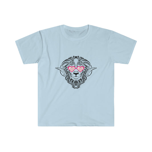 Ram Heart Glasses Unisex Softstyle T-shirt