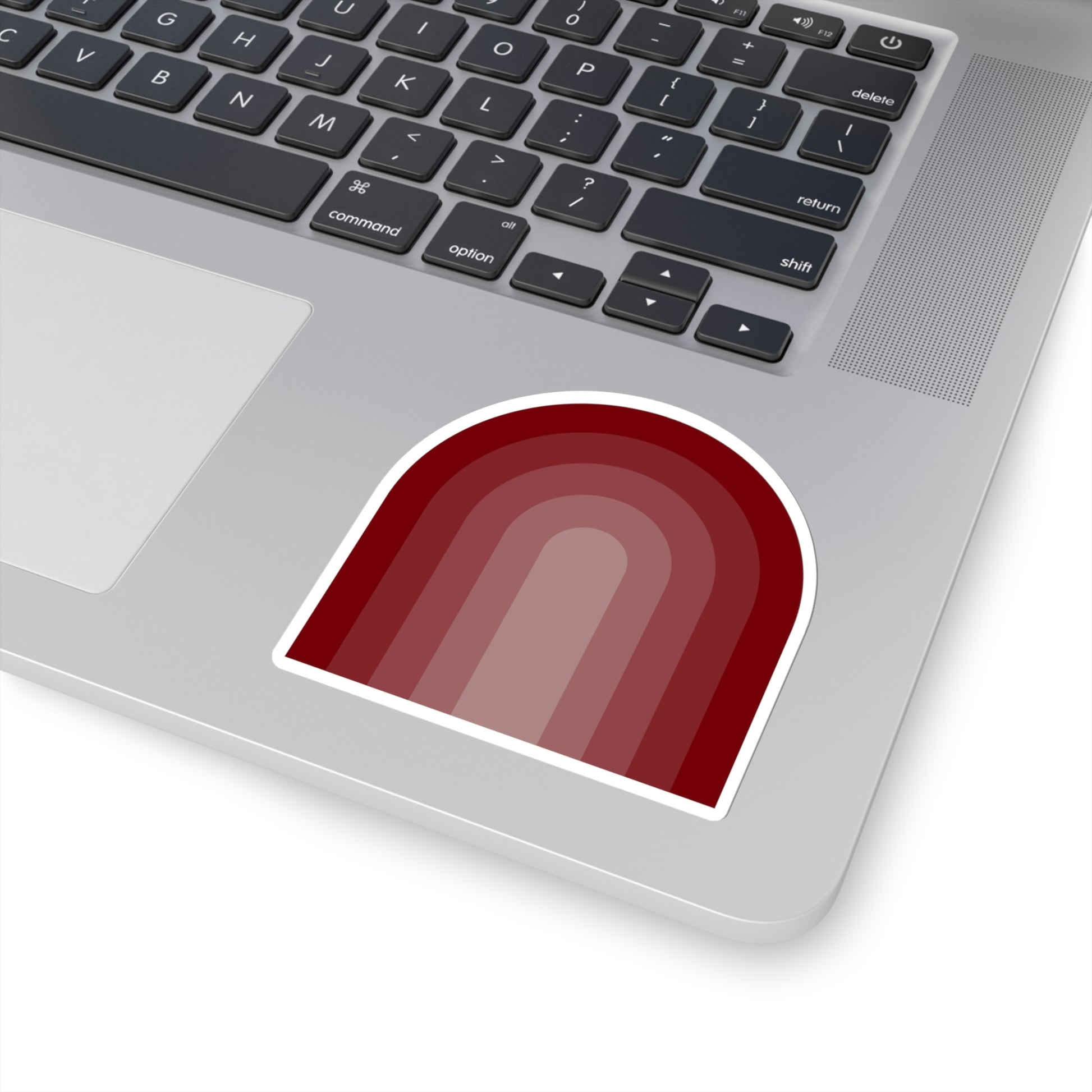 Garnet Maroon Gradient Rainbow Vinyl Kiss-Cut Sticker - BowsAndArtsDesigns