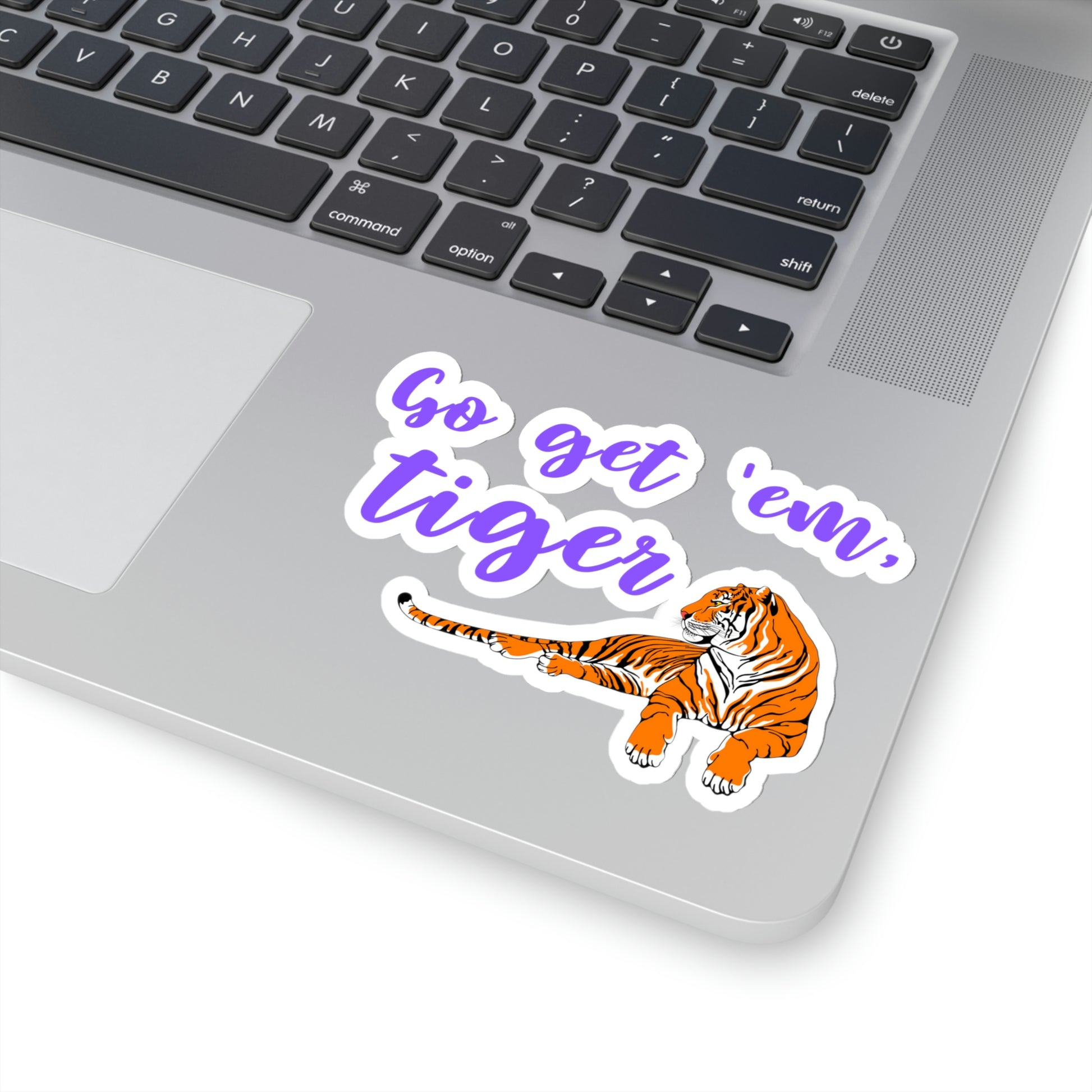 Go get 'em tiger Vinyl Kiss-Cut Sticker - BowsAndArtsDesigns
