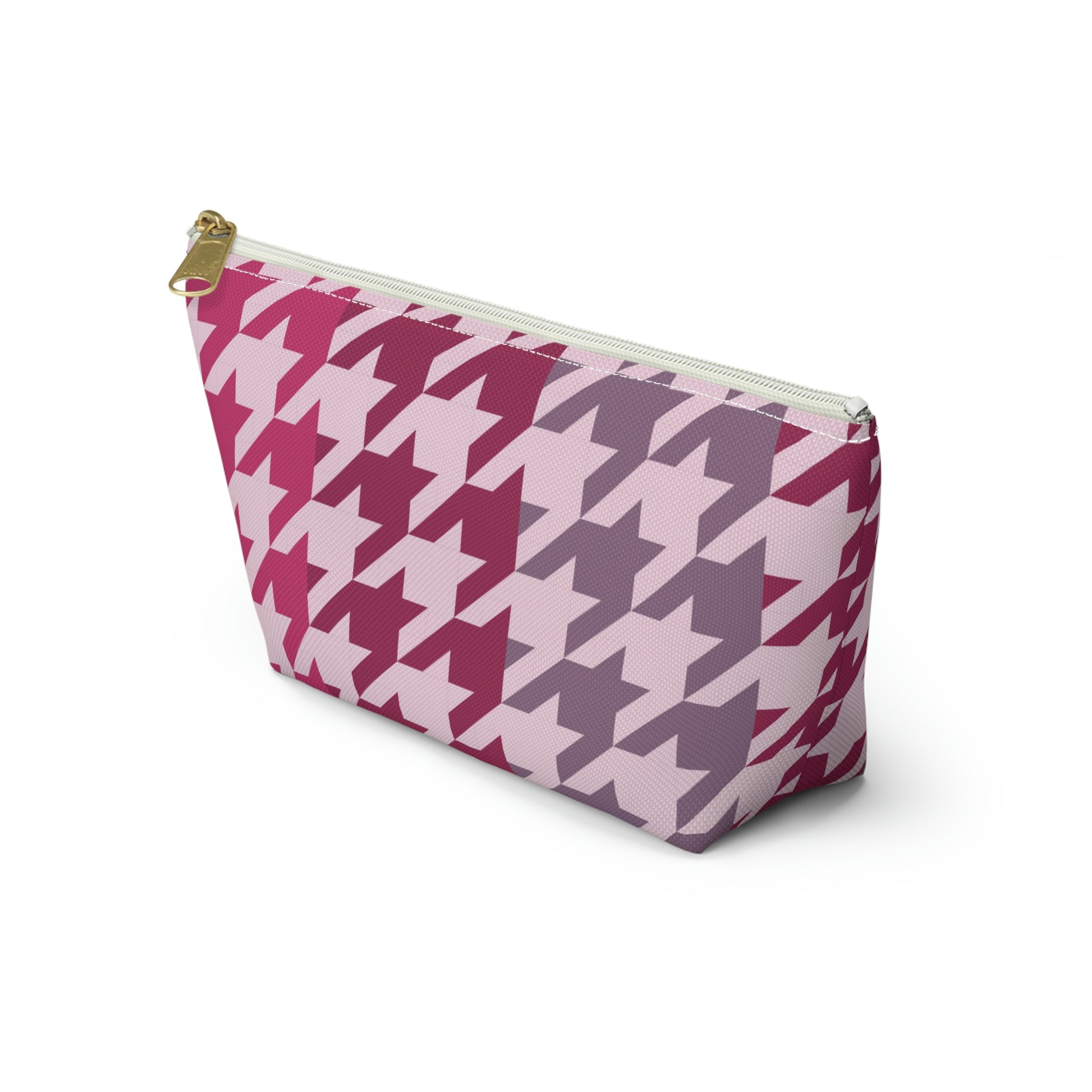Shades of Pink Garnet Maroon Pouch with T-bottom - BowsAndArtsDesigns
