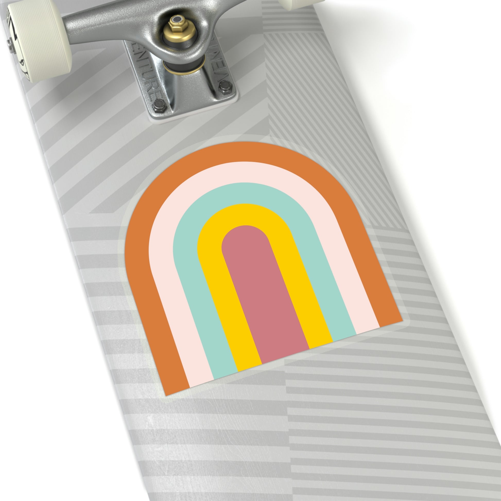 Retro Mint Rainbow Vinyl Kiss-Cut Sticker - BowsAndArtsDesigns