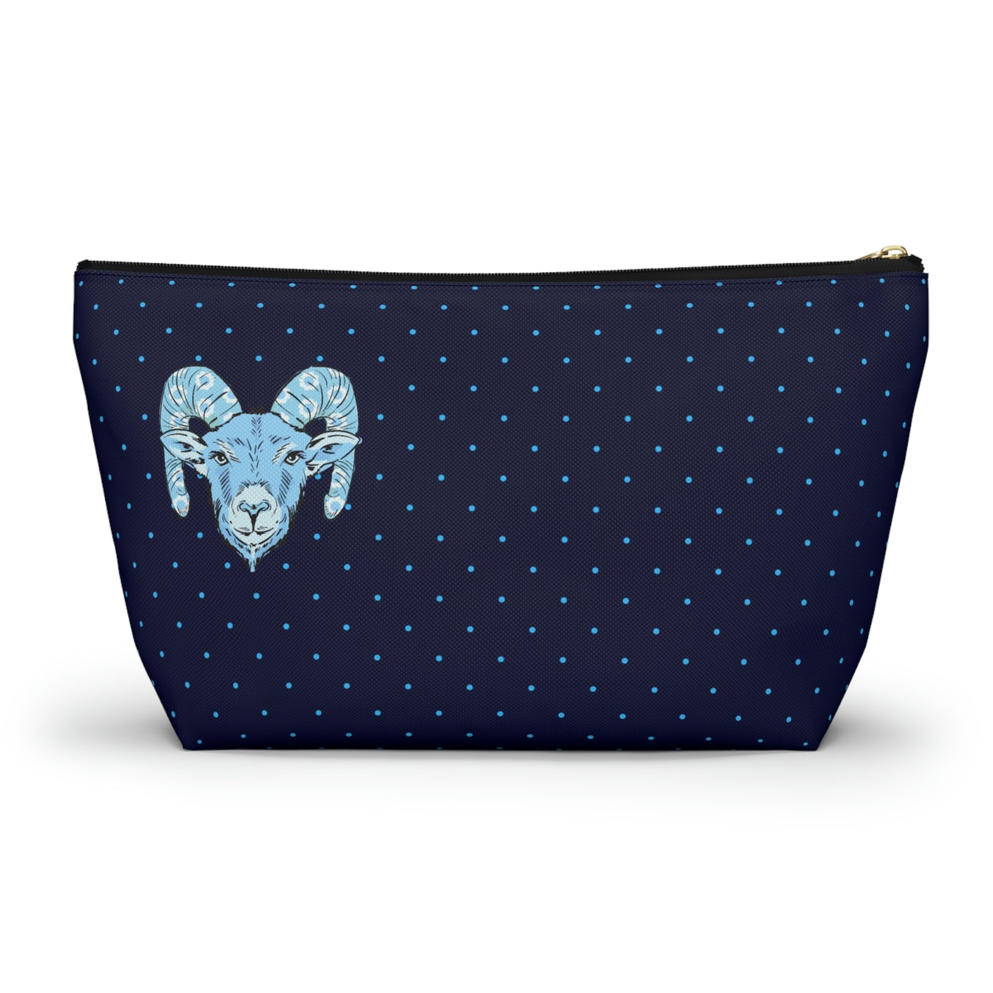 Blue Ram Accessory Pouch with T-bottom - BowsAndArtsDesigns