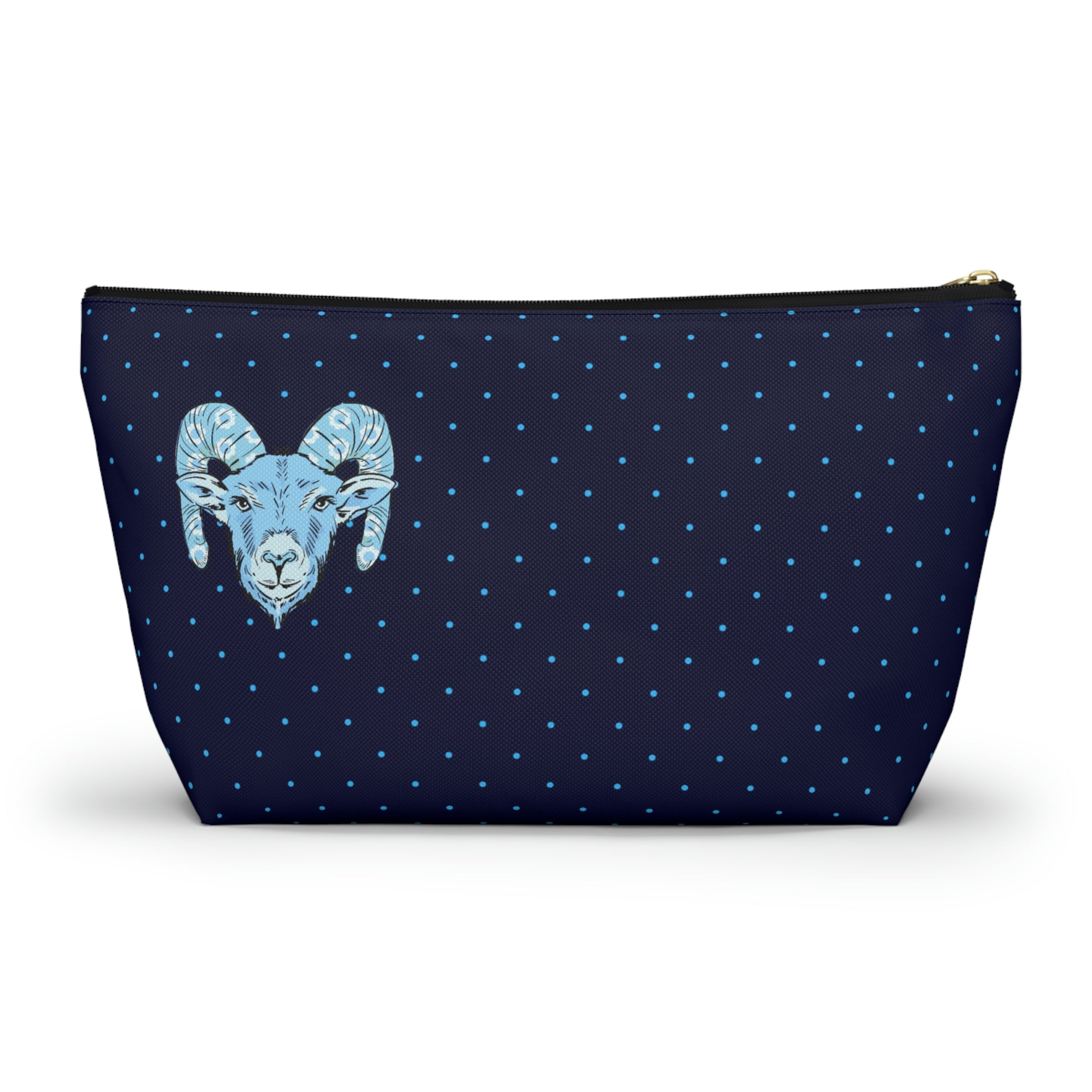 Blue Ram Accessory Pouch with T-bottom - BowsAndArtsDesigns