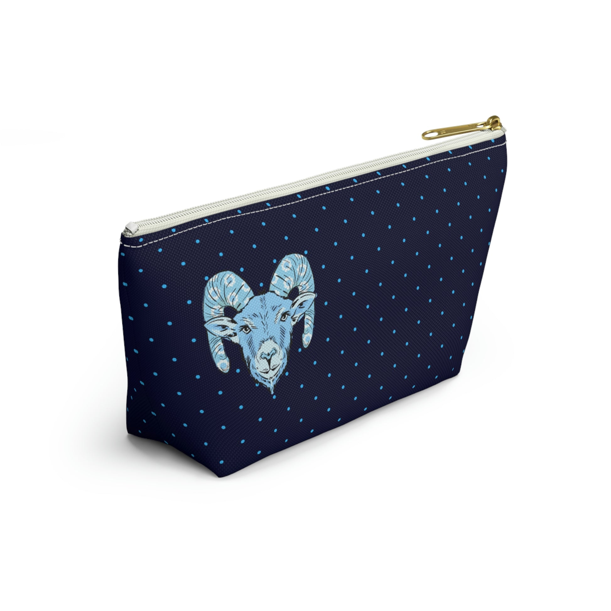 Blue Ram Accessory Pouch with T-bottom - BowsAndArtsDesigns