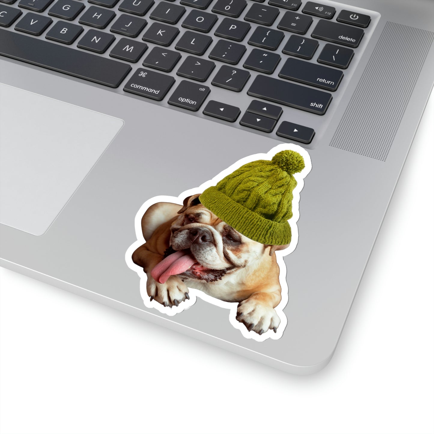 Beanie Bulldog Vinyl Kiss-Cut Sticker - BowsAndArtsDesigns