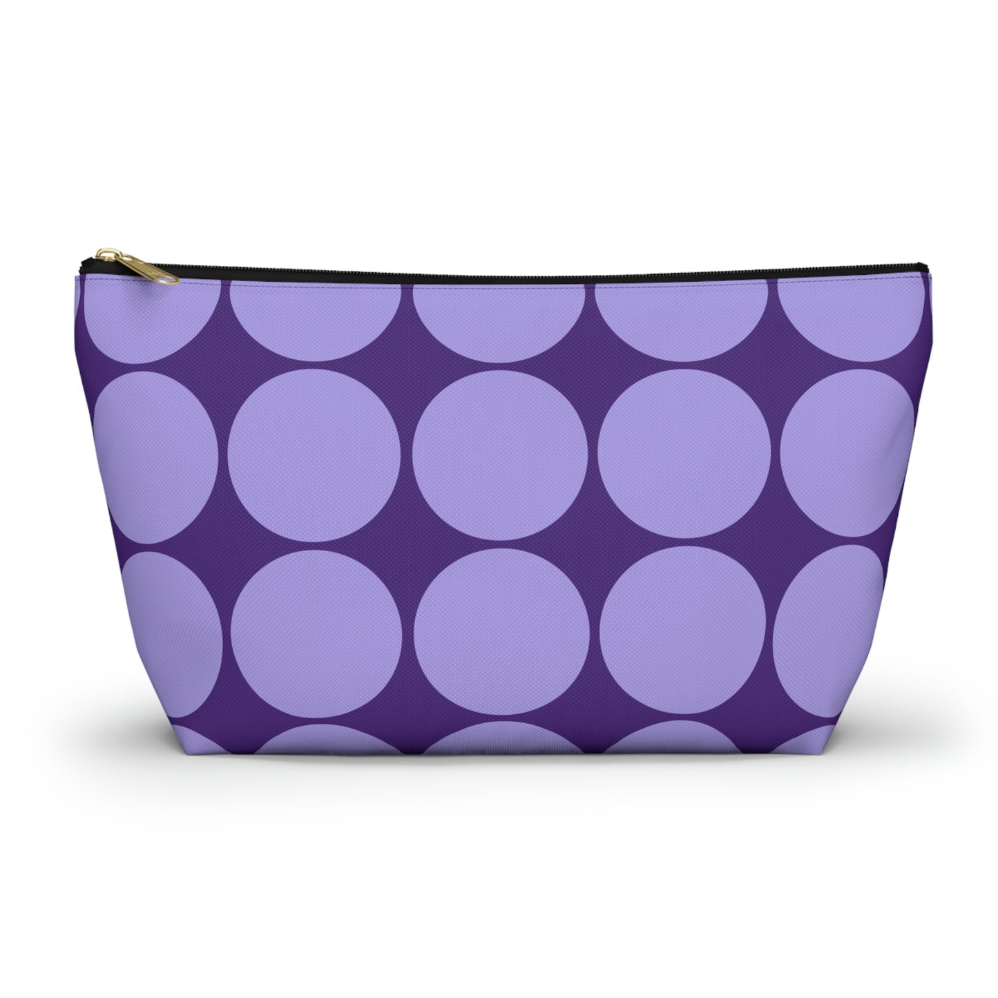 Purple Circle Print Pouch with T-bottom - BowsAndArtsDesigns