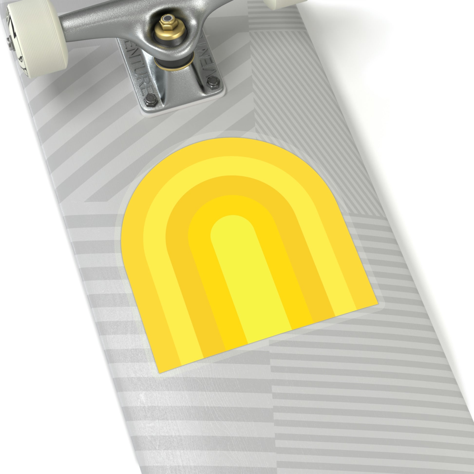 Yellow & Gold Rainbow Vinyl Kiss-Cut Sticker - BowsAndArtsDesigns