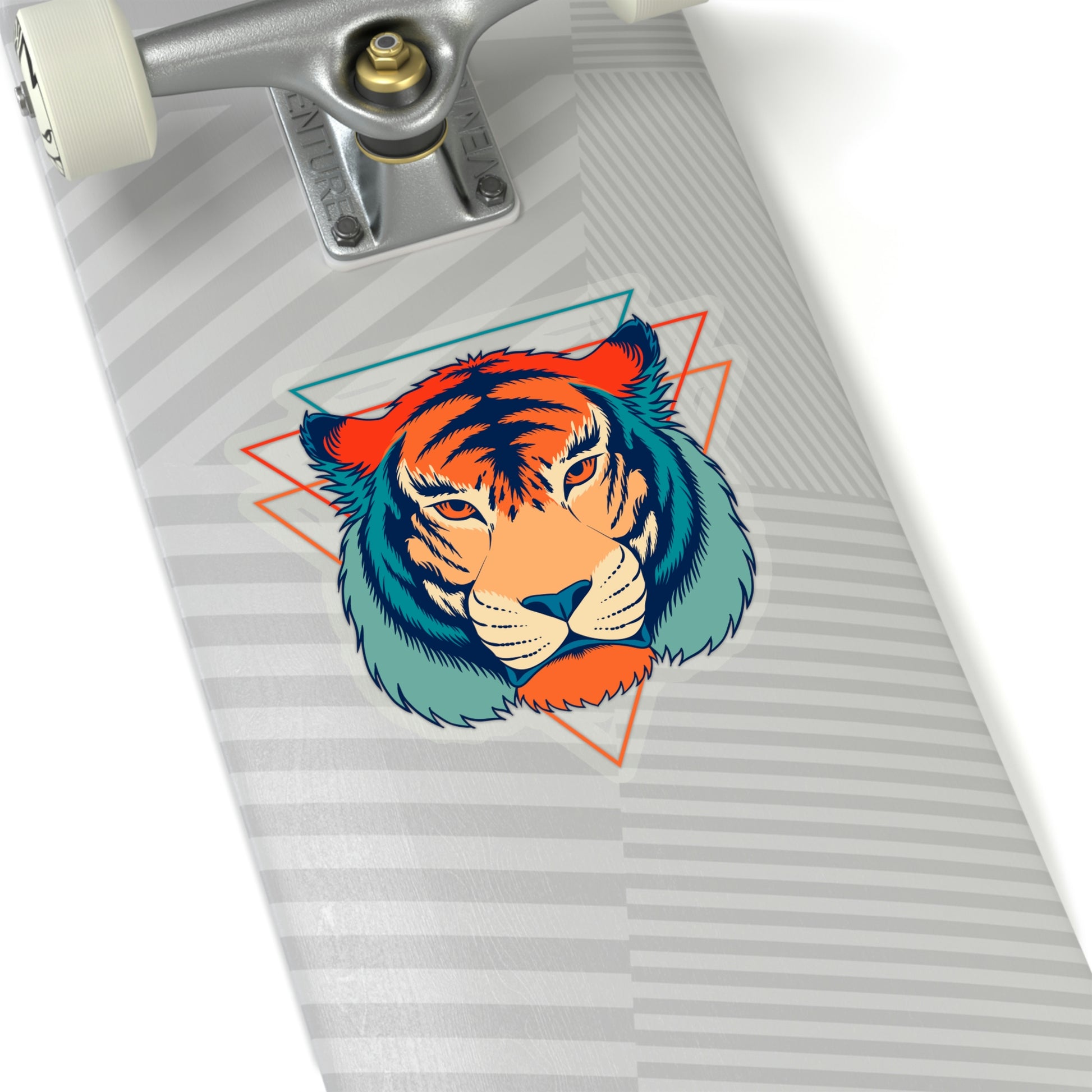 Turquoise Tiger Kiss-Cut Sticker - BowsAndArtsDesigns