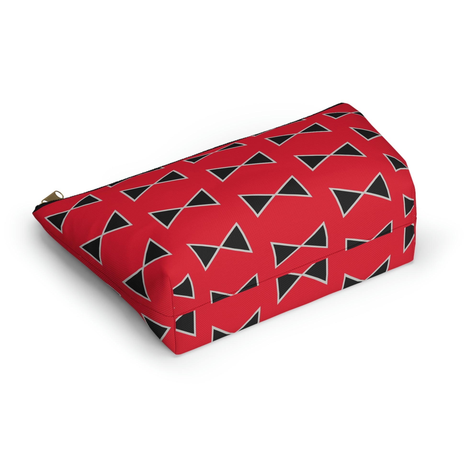Red & Black Bows Accessory Pouch with T-bottom - BowsAndArtsDesigns
