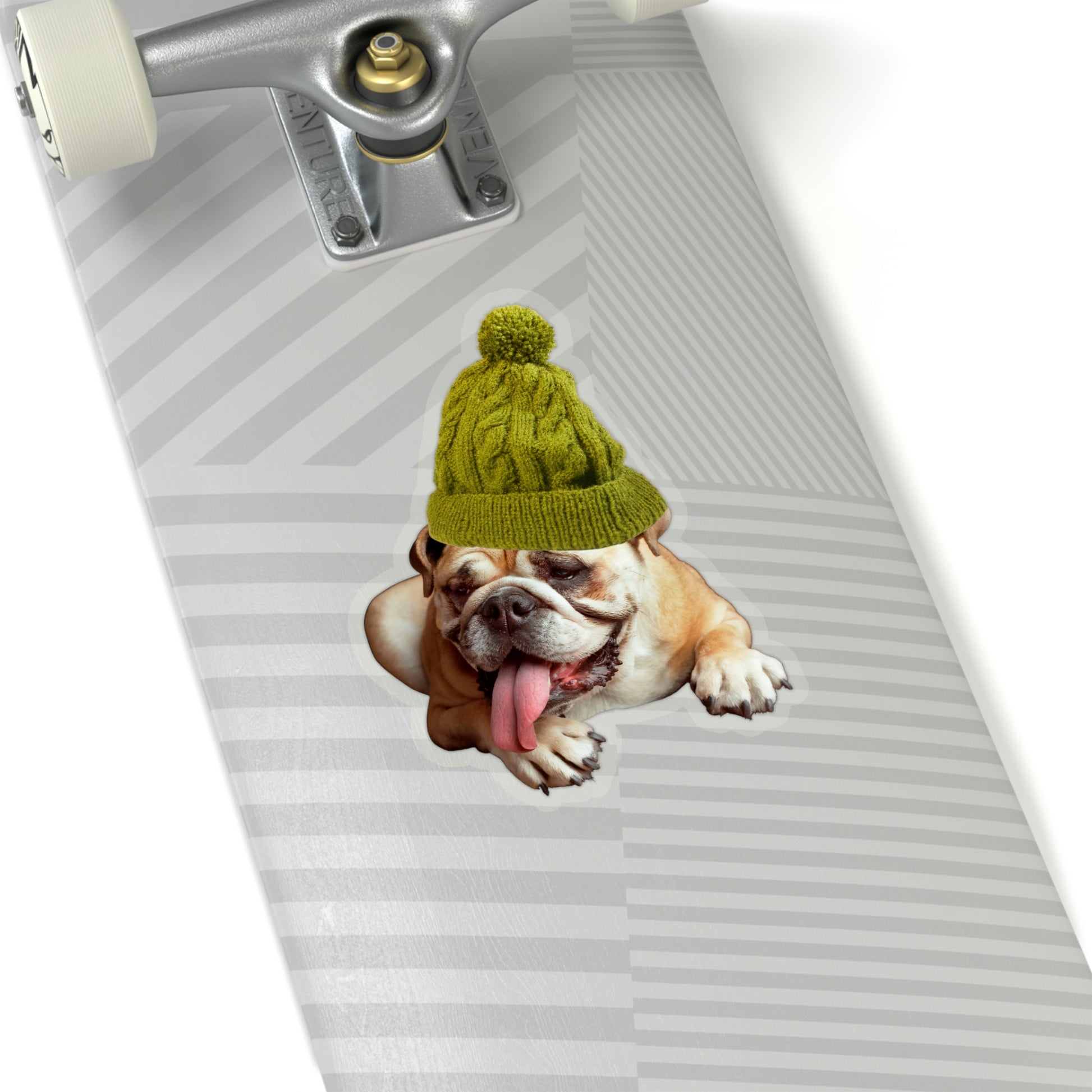 Beanie Bulldog Vinyl Kiss-Cut Sticker - BowsAndArtsDesigns