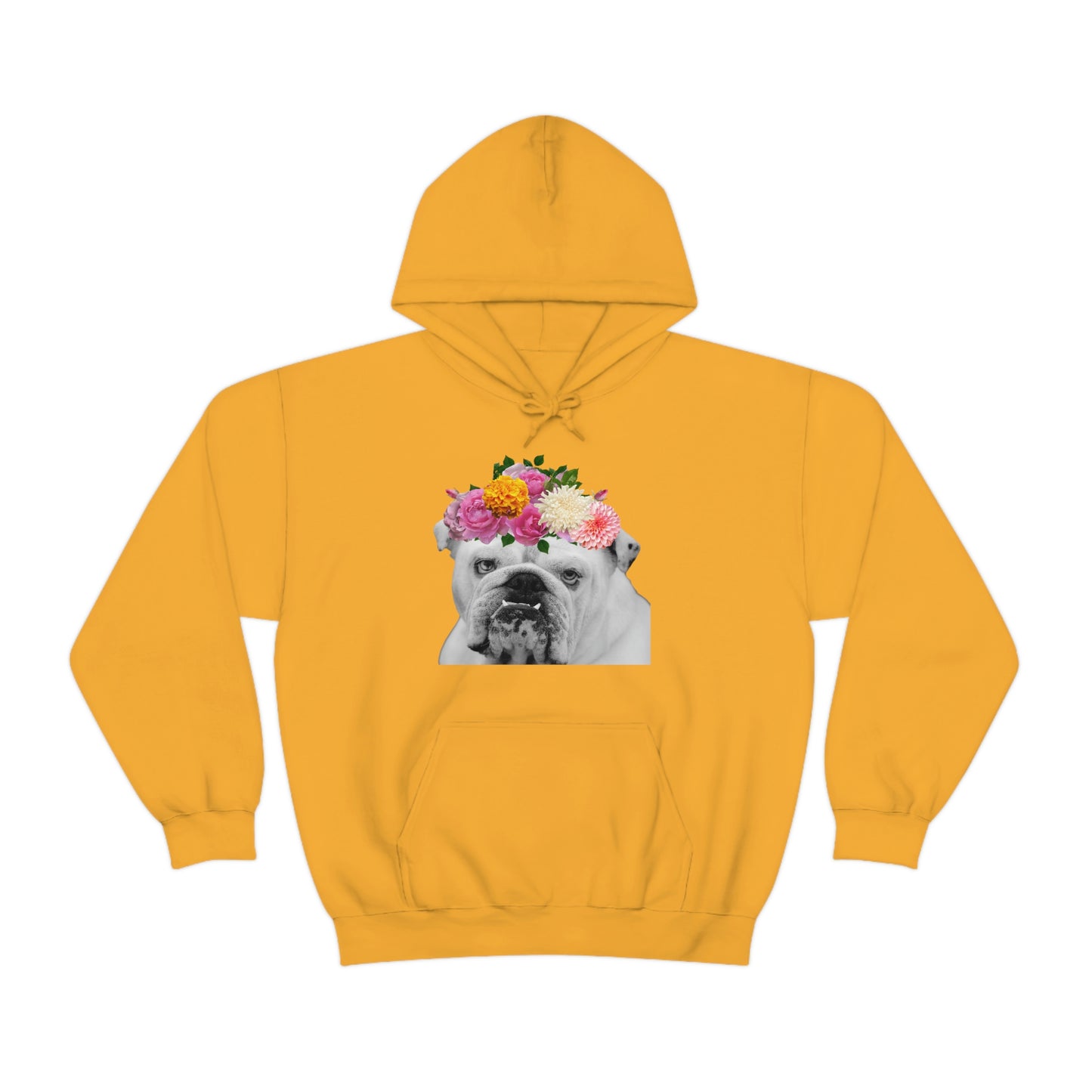 Very Pretty Bulldog Flower Crown Hoodie | Multiple Colors - BowsAndArtsDesigns