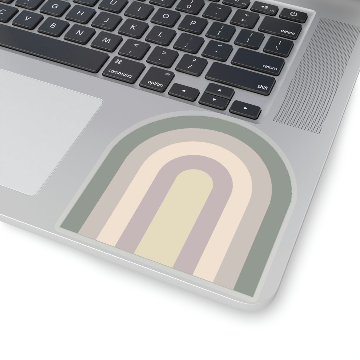 Gray Tone Rainbow Vinyl Kiss-Cut Sticker - BowsAndArtsDesigns