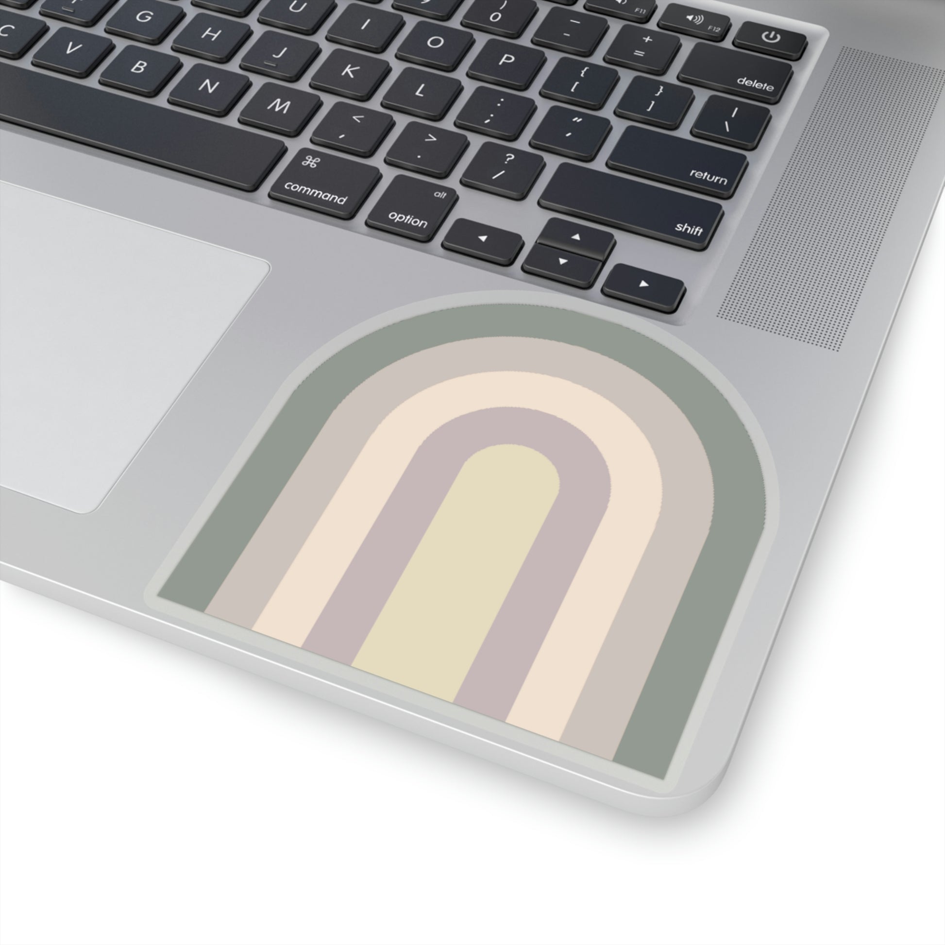 Gray Tone Rainbow Vinyl Kiss-Cut Sticker - BowsAndArtsDesigns