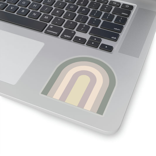 Gray Tone Rainbow Vinyl Kiss-Cut Sticker - BowsAndArtsDesigns