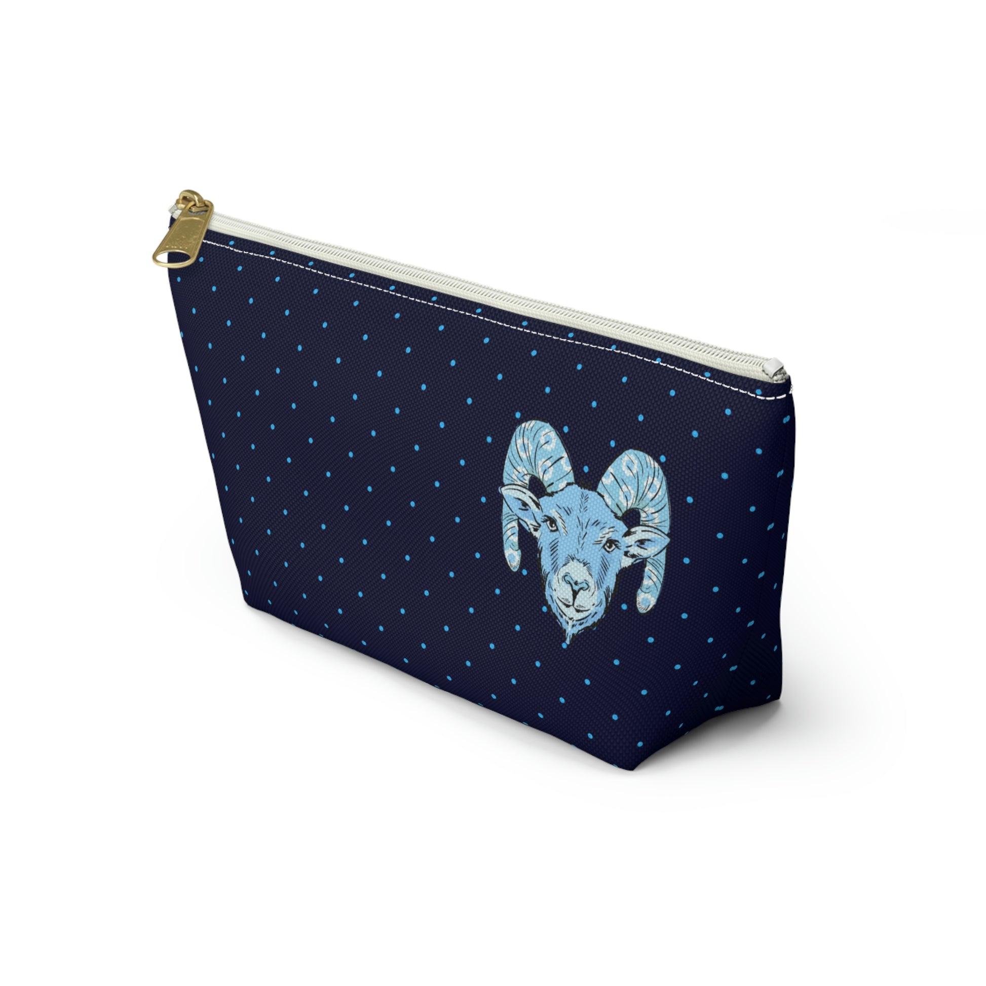 Blue Ram Accessory Pouch with T-bottom - BowsAndArtsDesigns