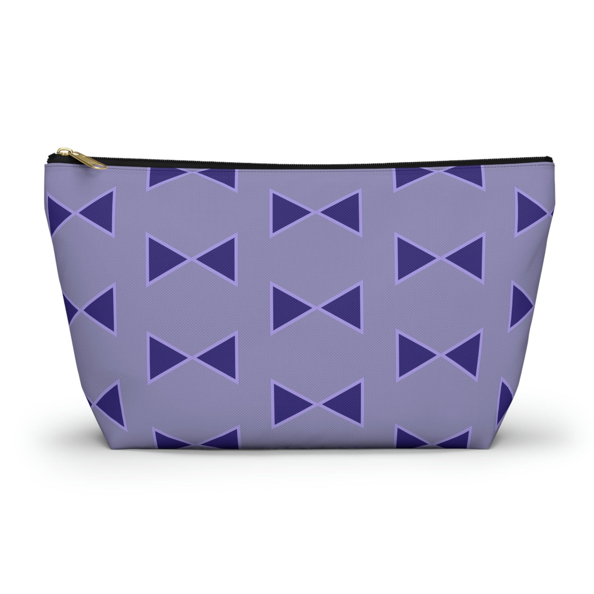 Purple Bows Accessory Pouch with T-bottom - BowsAndArtsDesigns