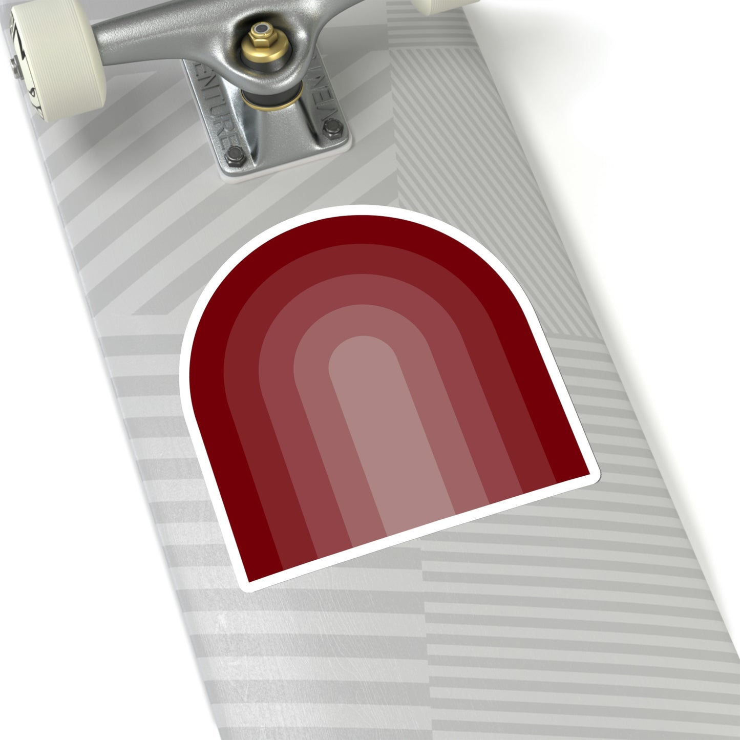 Garnet Maroon Gradient Rainbow Vinyl Kiss-Cut Sticker - BowsAndArtsDesigns