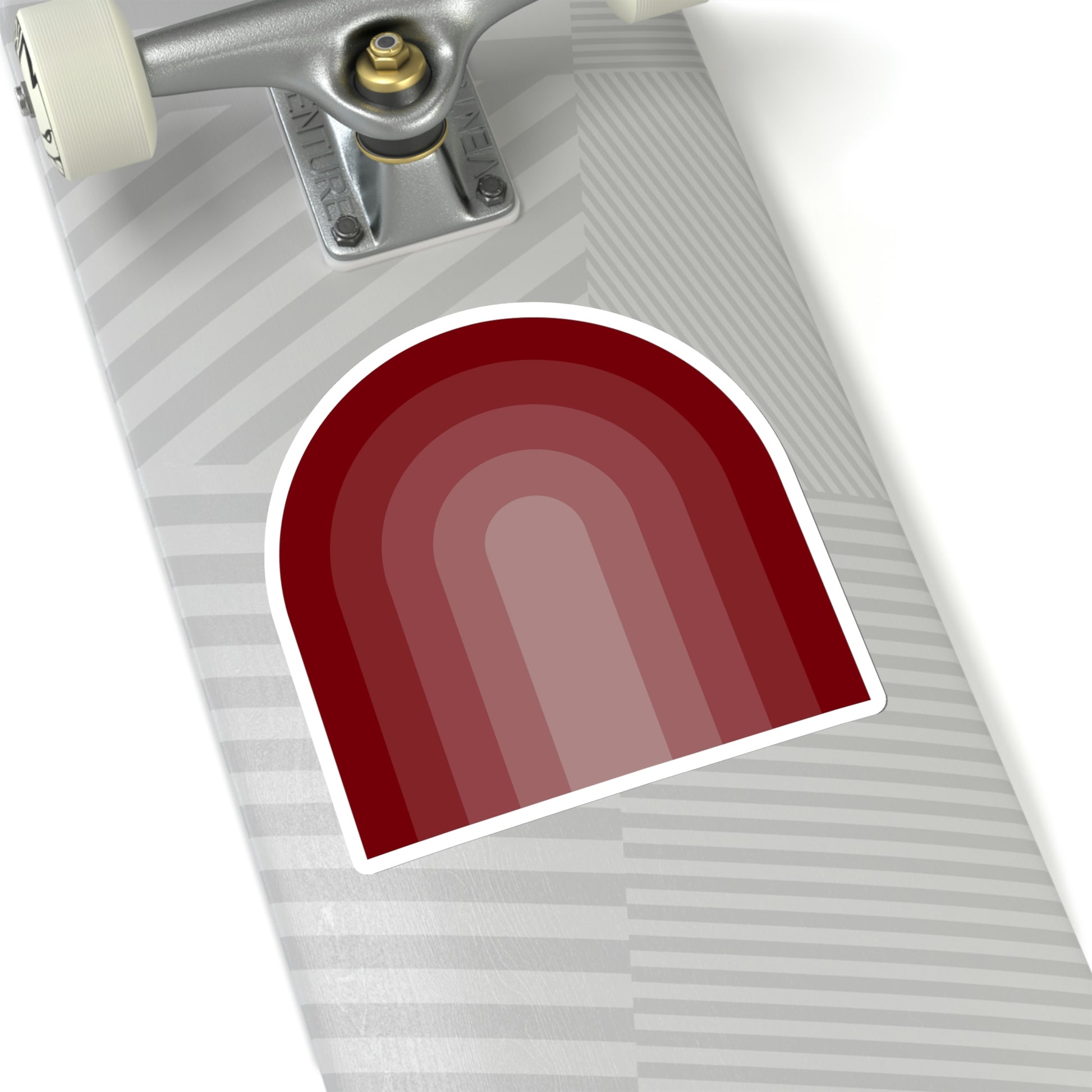 Garnet Maroon Gradient Rainbow Vinyl Kiss-Cut Sticker - BowsAndArtsDesigns