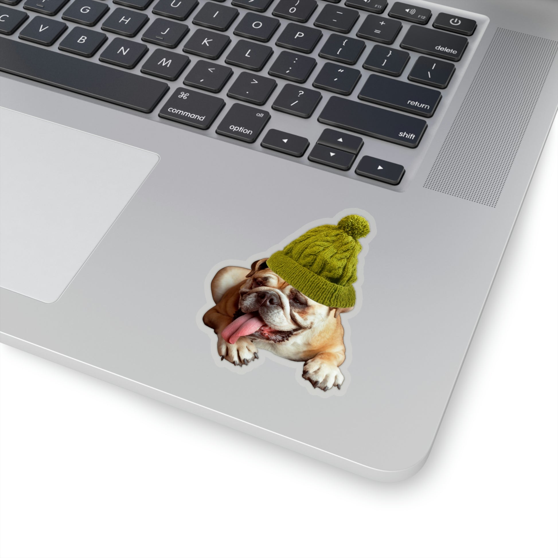 Beanie Bulldog Vinyl Kiss-Cut Sticker - BowsAndArtsDesigns