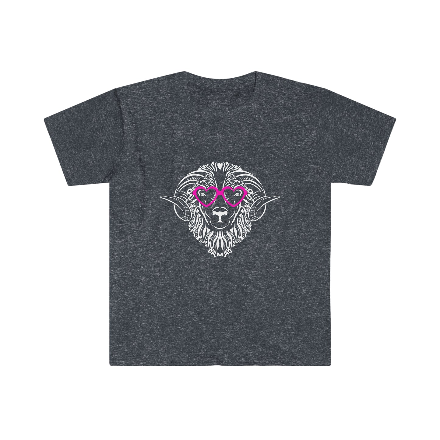 Ram Heart Glasses Unisex Softstyle T-shirt