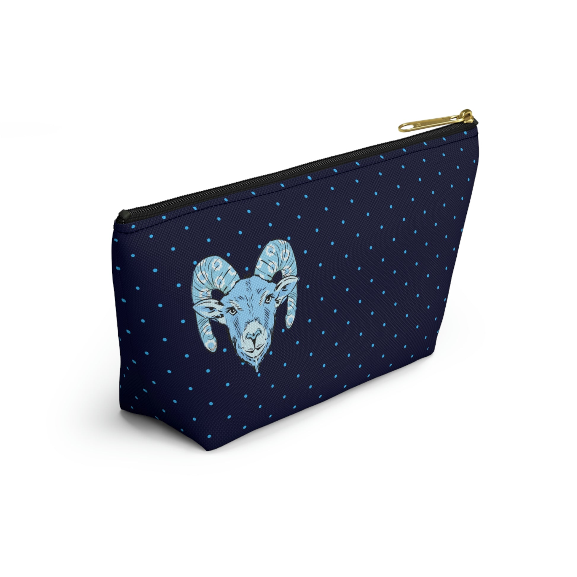 Blue Ram Accessory Pouch with T-bottom - BowsAndArtsDesigns