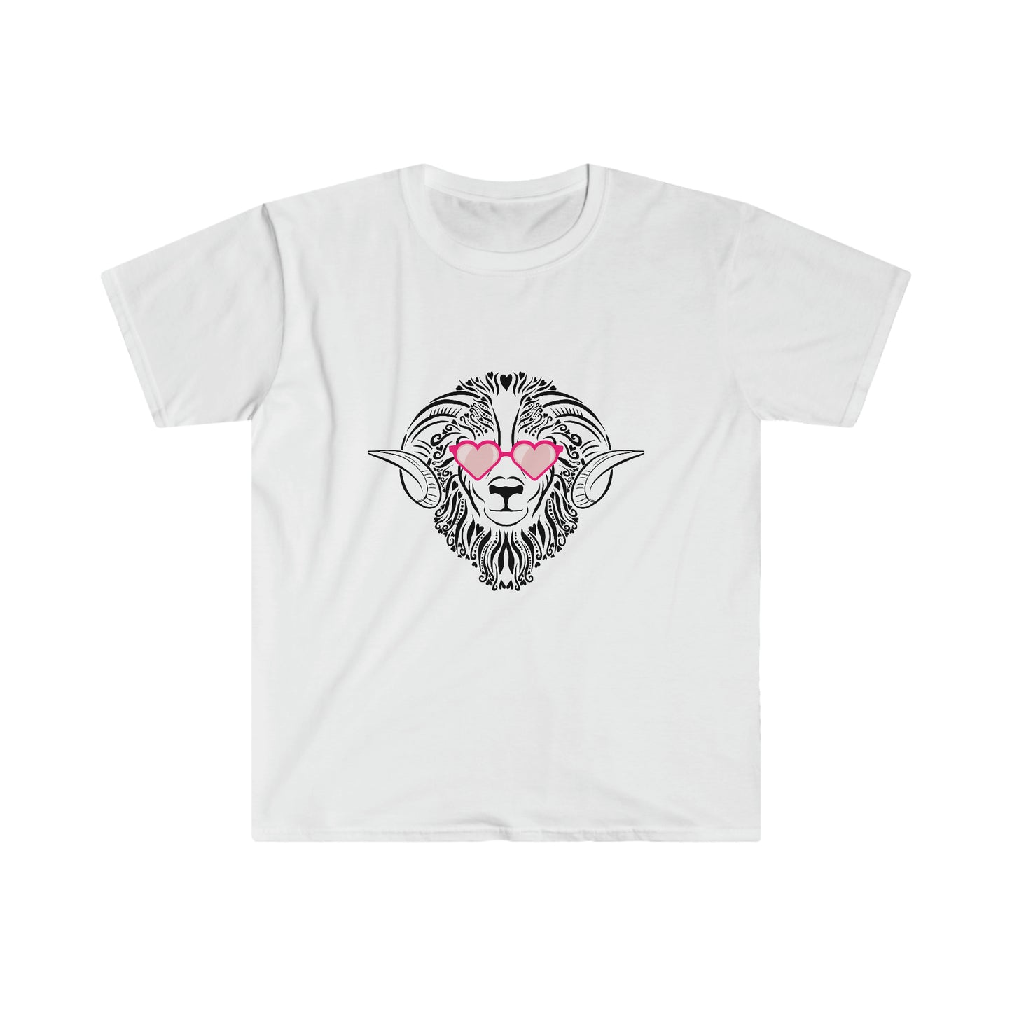 Ram Heart Glasses Unisex Softstyle T-shirt