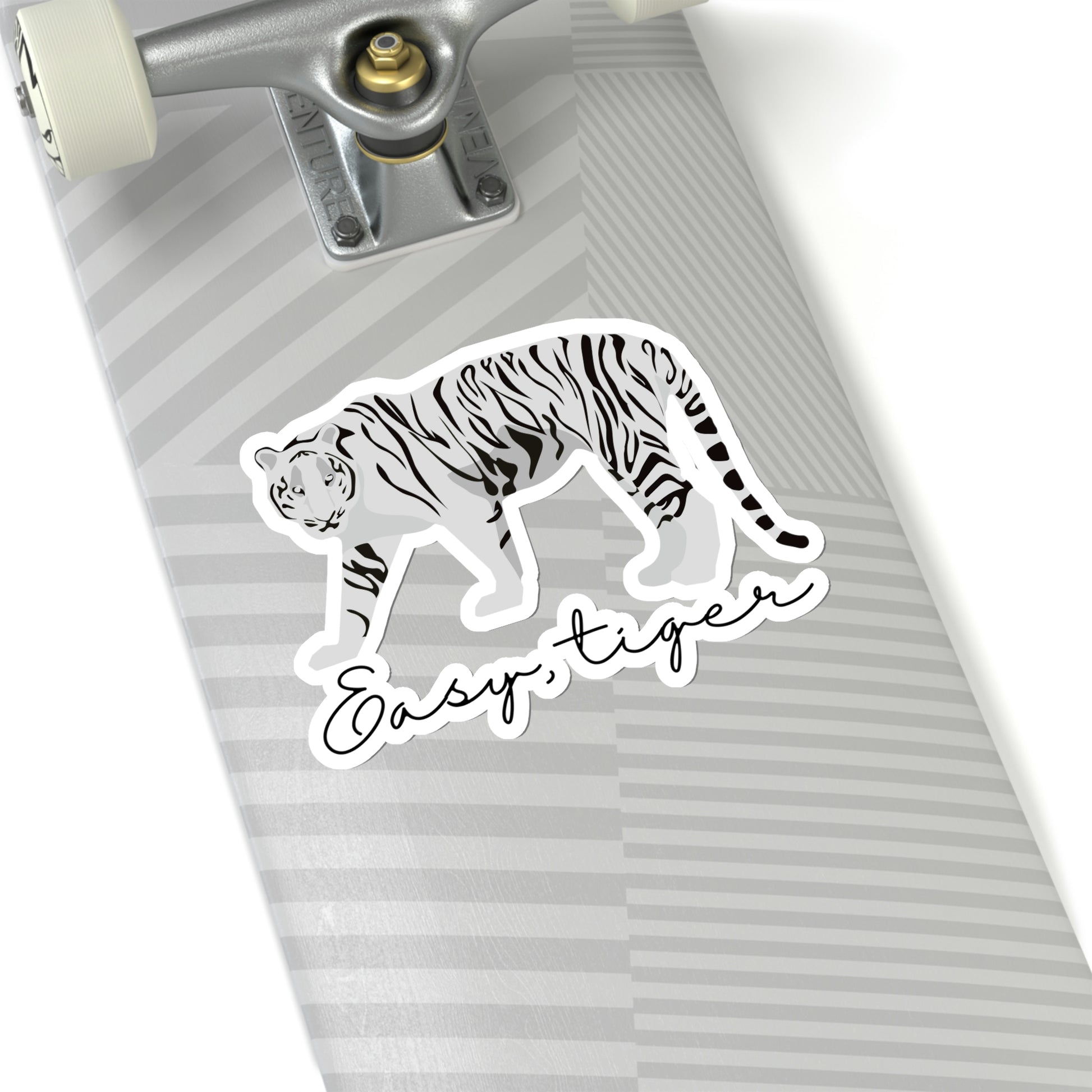 Easy, Tiger Vinyl Kiss-Cut Sticker - BowsAndArtsDesigns