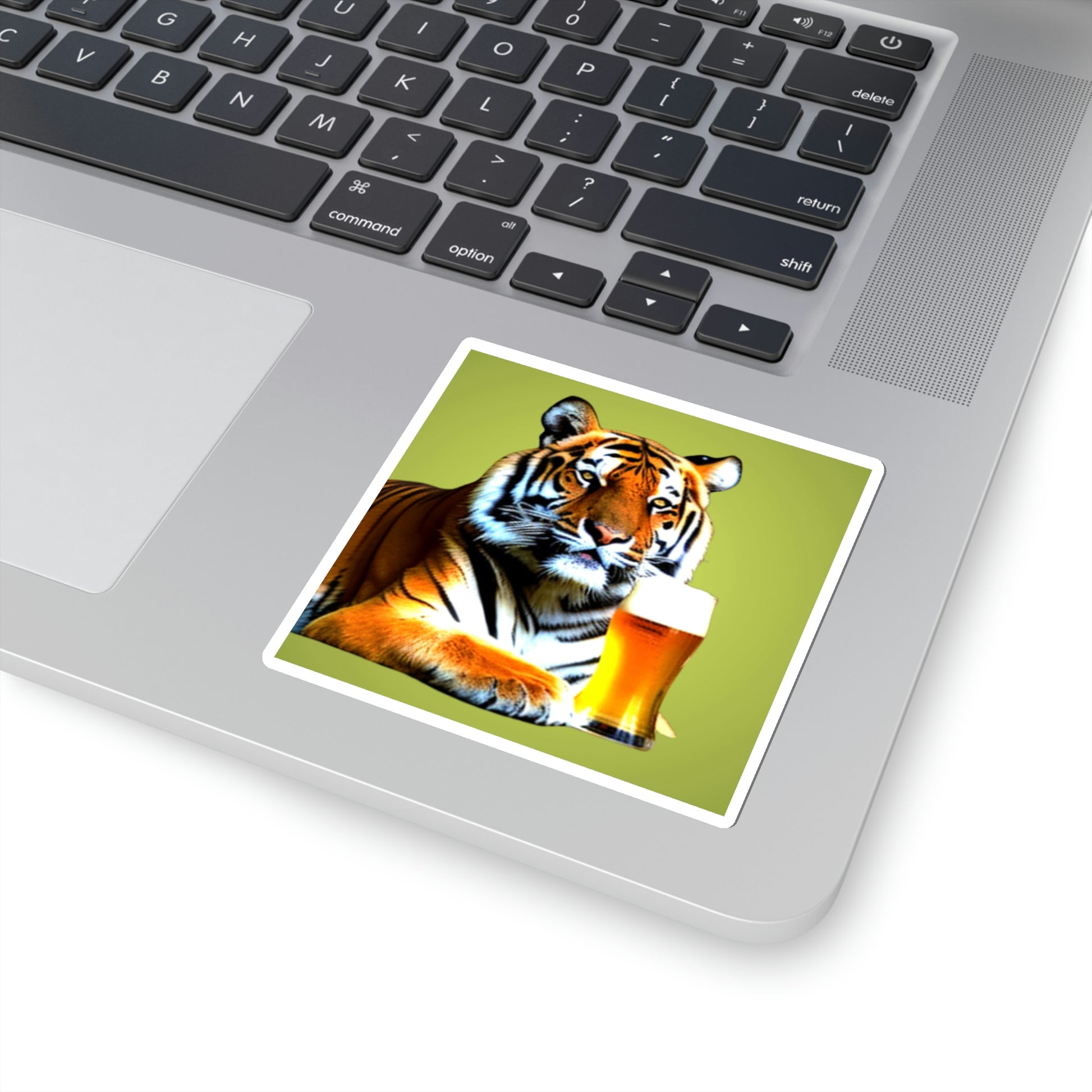 Thirsty Tiger Vinyl Kiss-Cut Sticker - BowsAndArtsDesigns