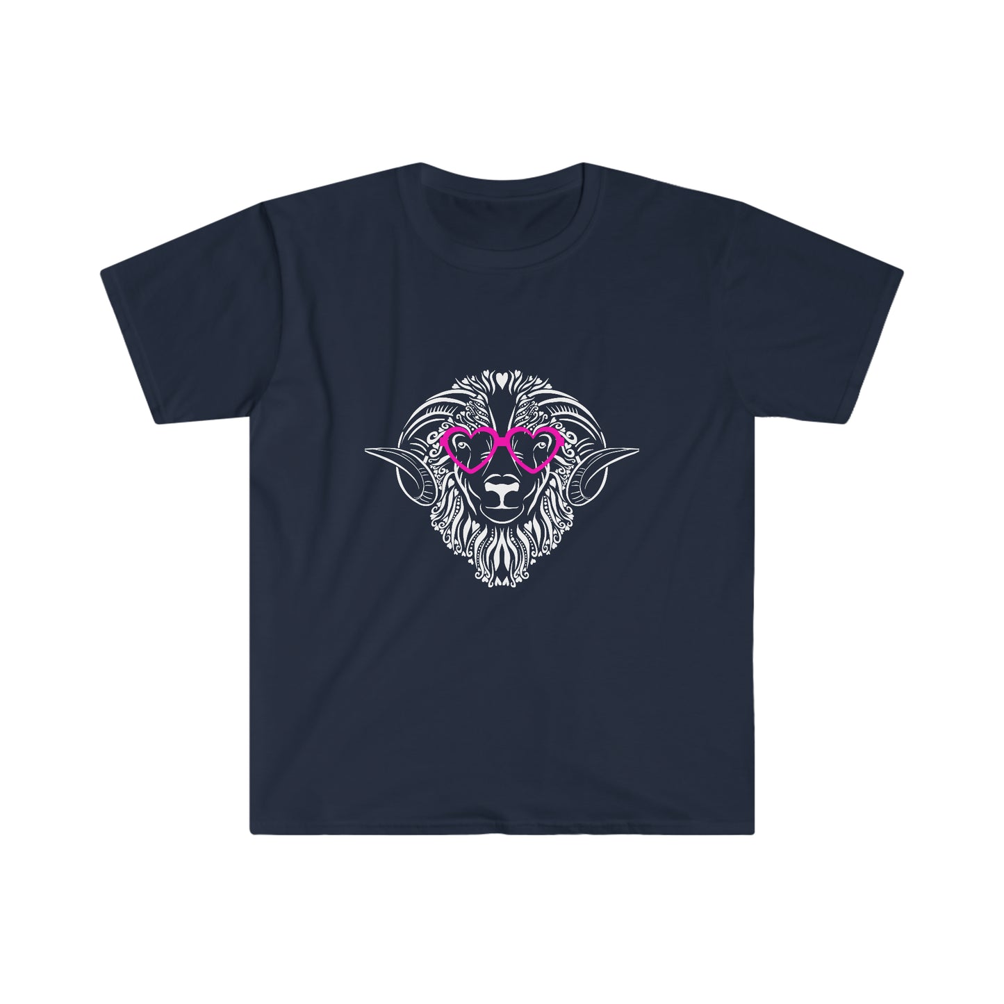 Ram Heart Glasses Unisex Softstyle T-shirt