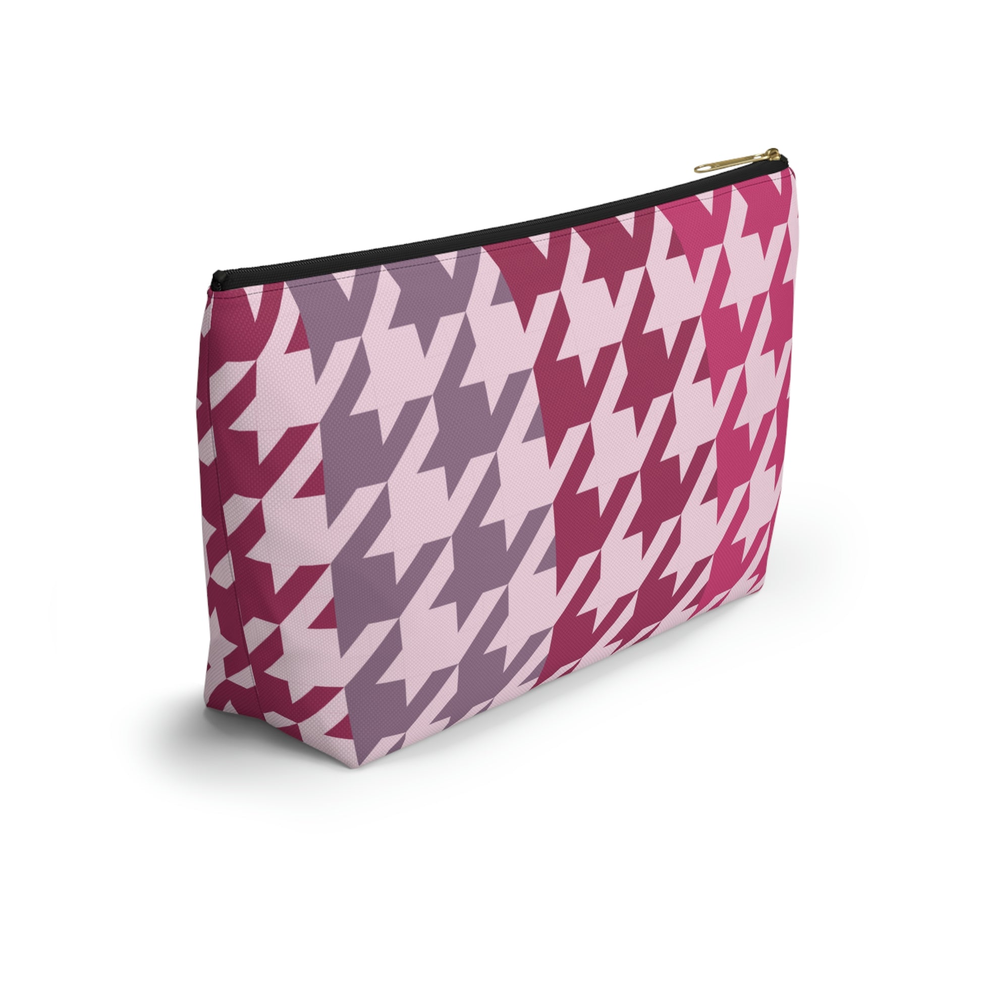 Shades of Pink Garnet Maroon Pouch with T-bottom - BowsAndArtsDesigns