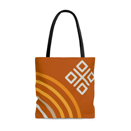 Orange Mod Rainbow Canvas Tote Bag