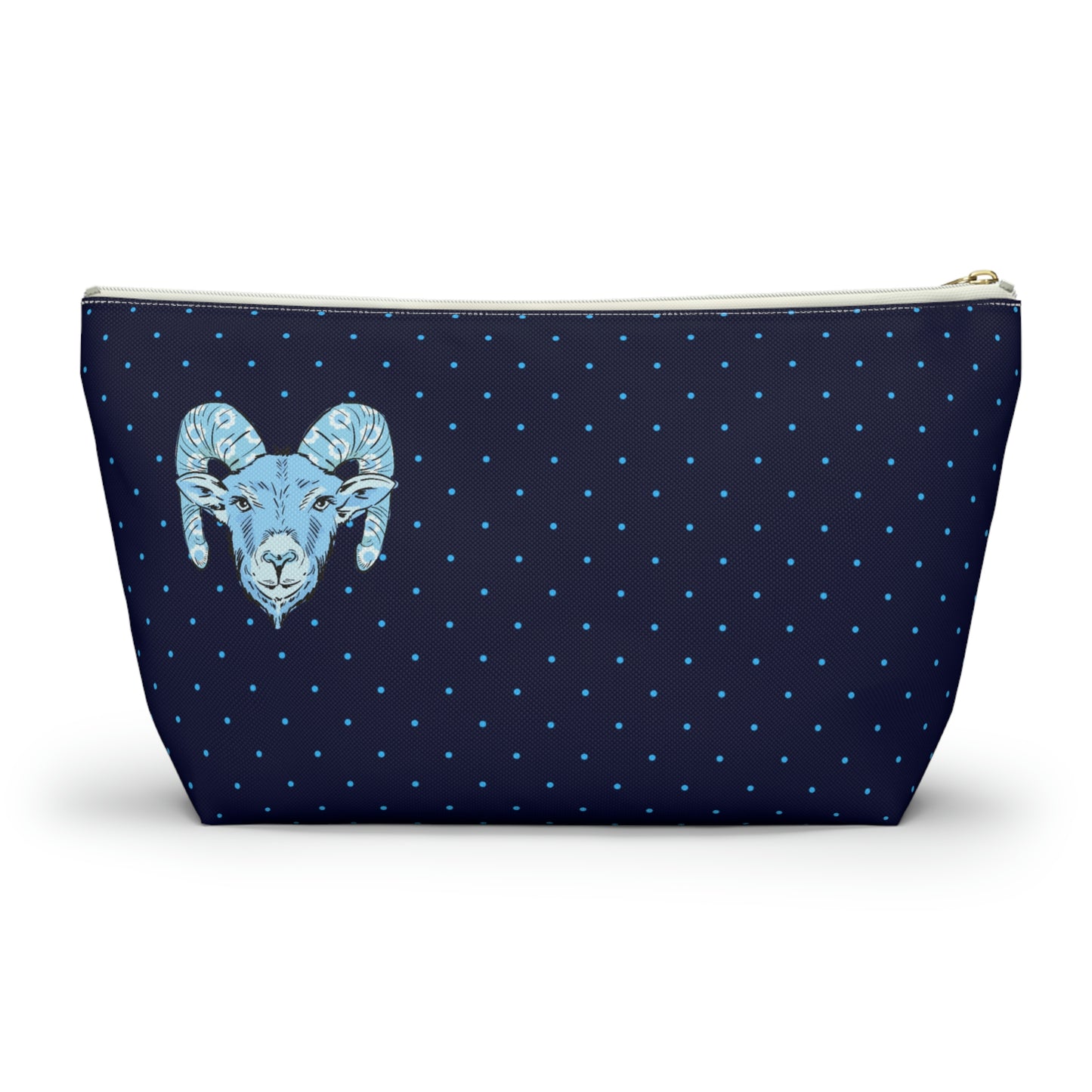 Blue Ram Accessory Pouch with T-bottom - BowsAndArtsDesigns