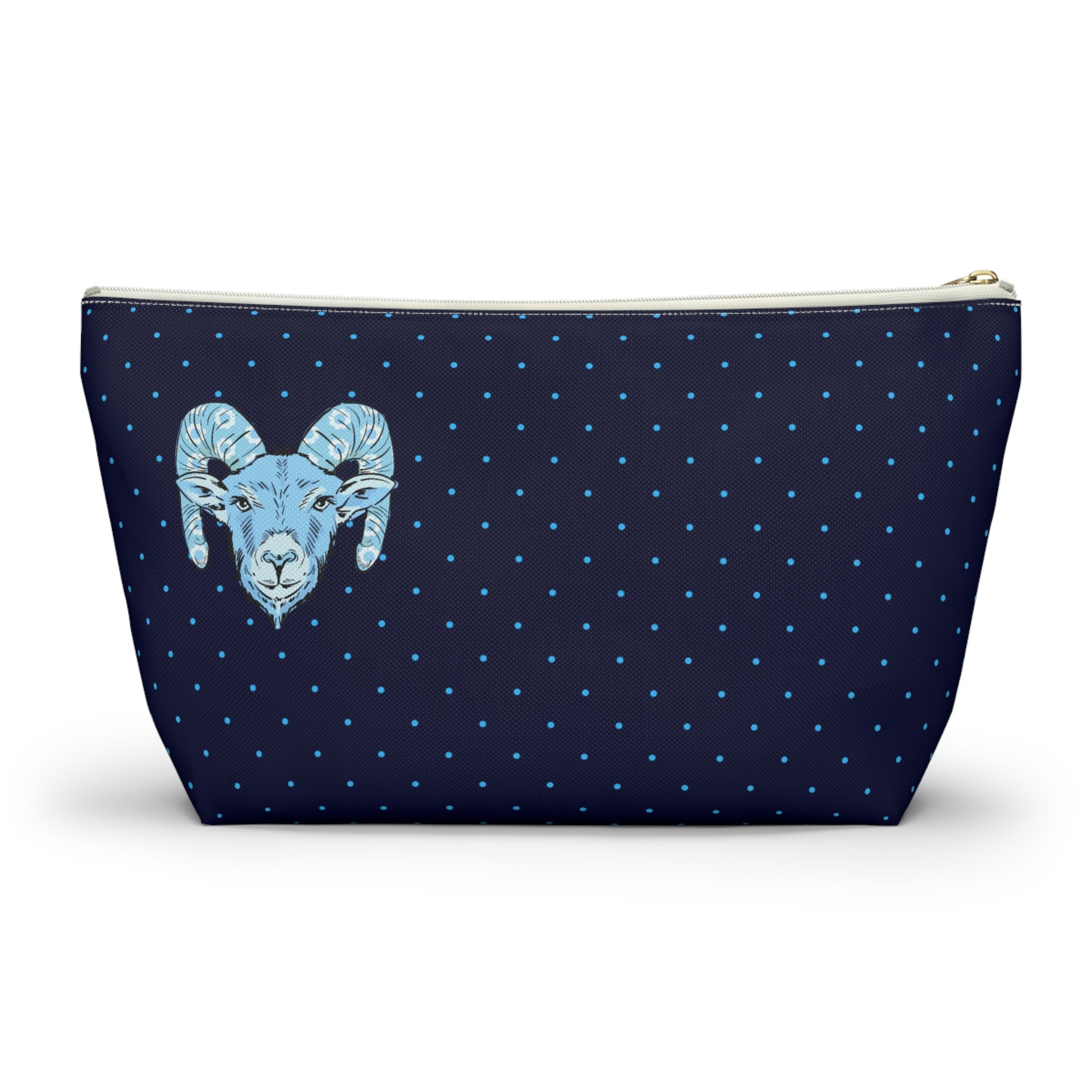 Blue Ram Accessory Pouch with T-bottom - BowsAndArtsDesigns