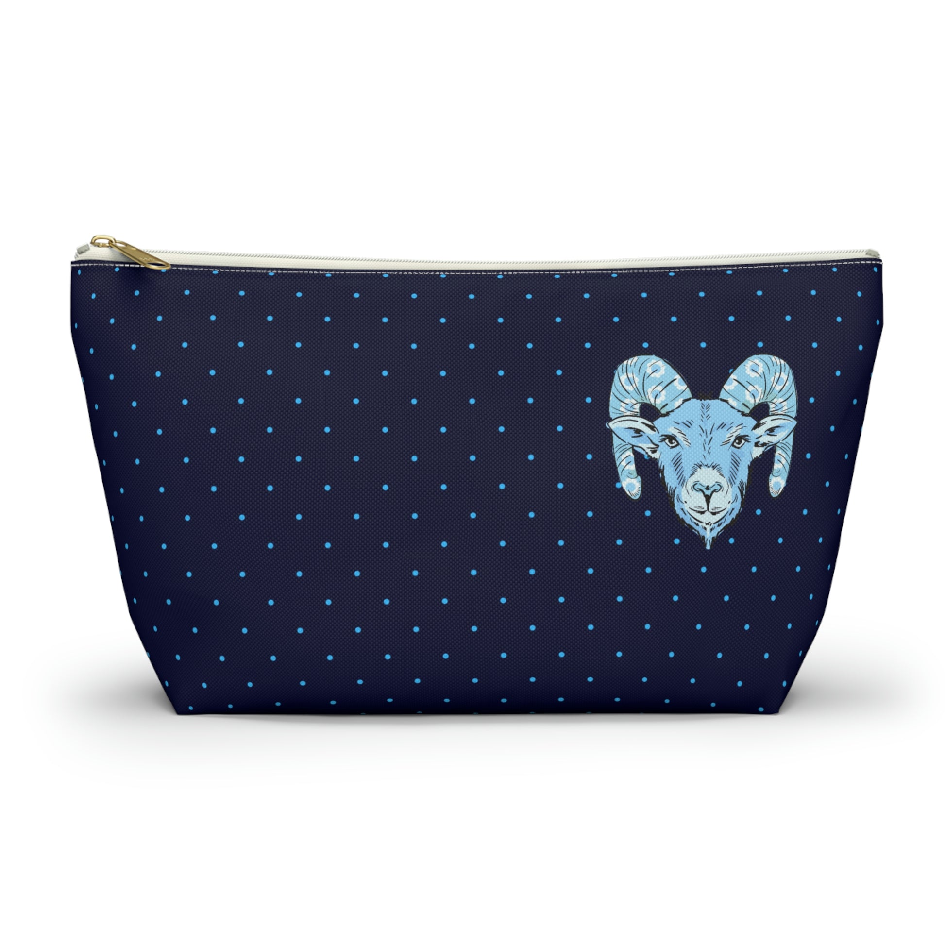 Blue Ram Accessory Pouch with T-bottom - BowsAndArtsDesigns