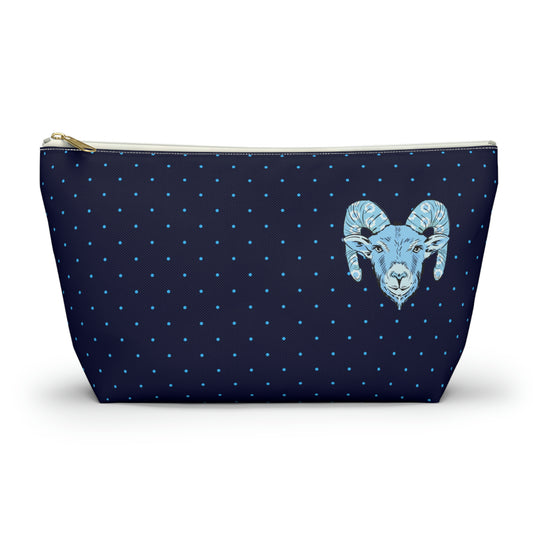 Blue Ram Accessory Pouch with T-bottom - BowsAndArtsDesigns
