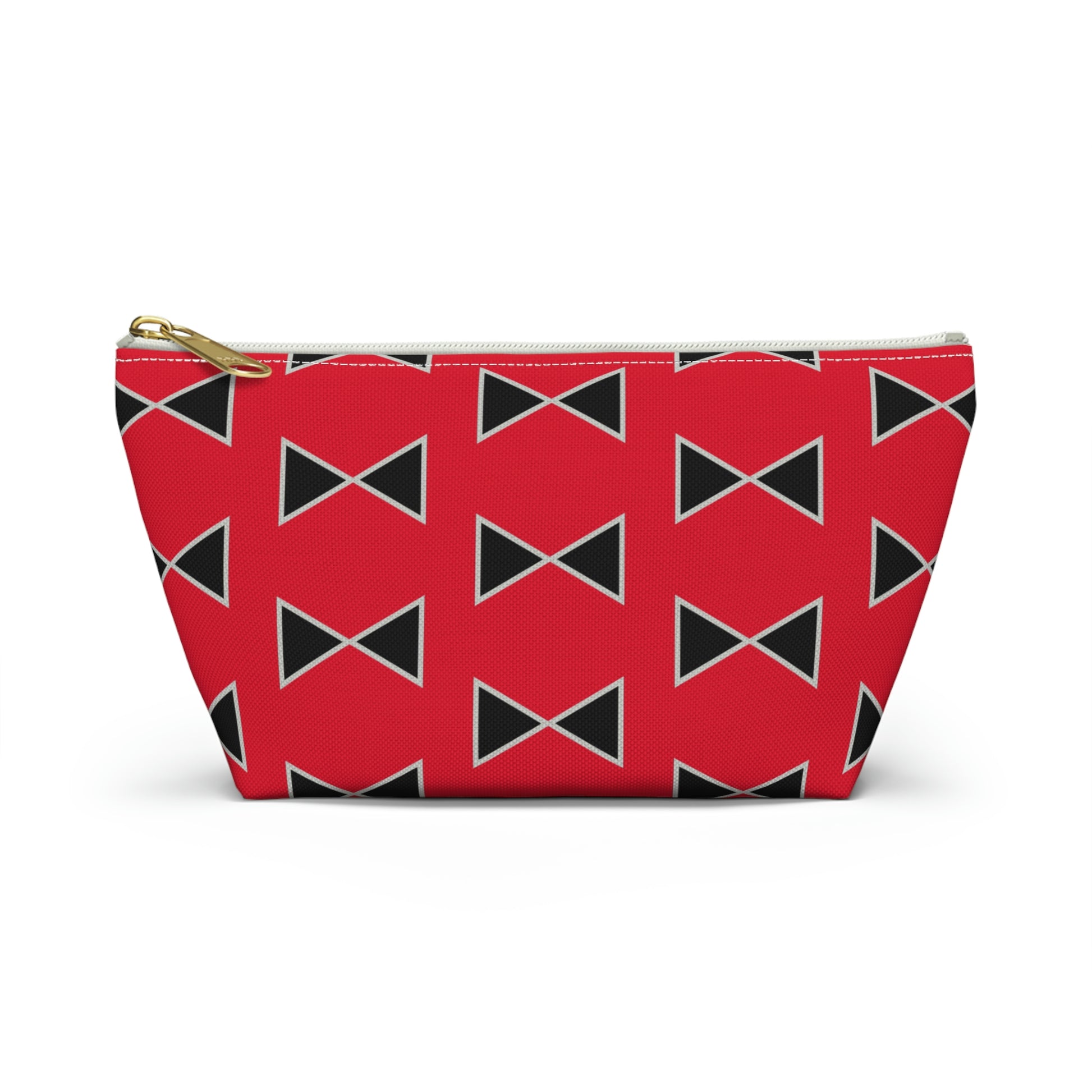 Red & Black Bows Accessory Pouch with T-bottom - BowsAndArtsDesigns
