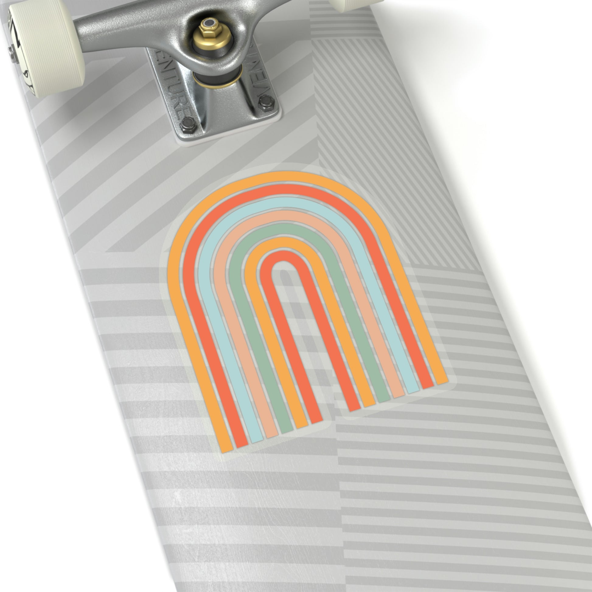 Retro Rainbow Kiss-Cut Sticker - BowsAndArtsDesigns