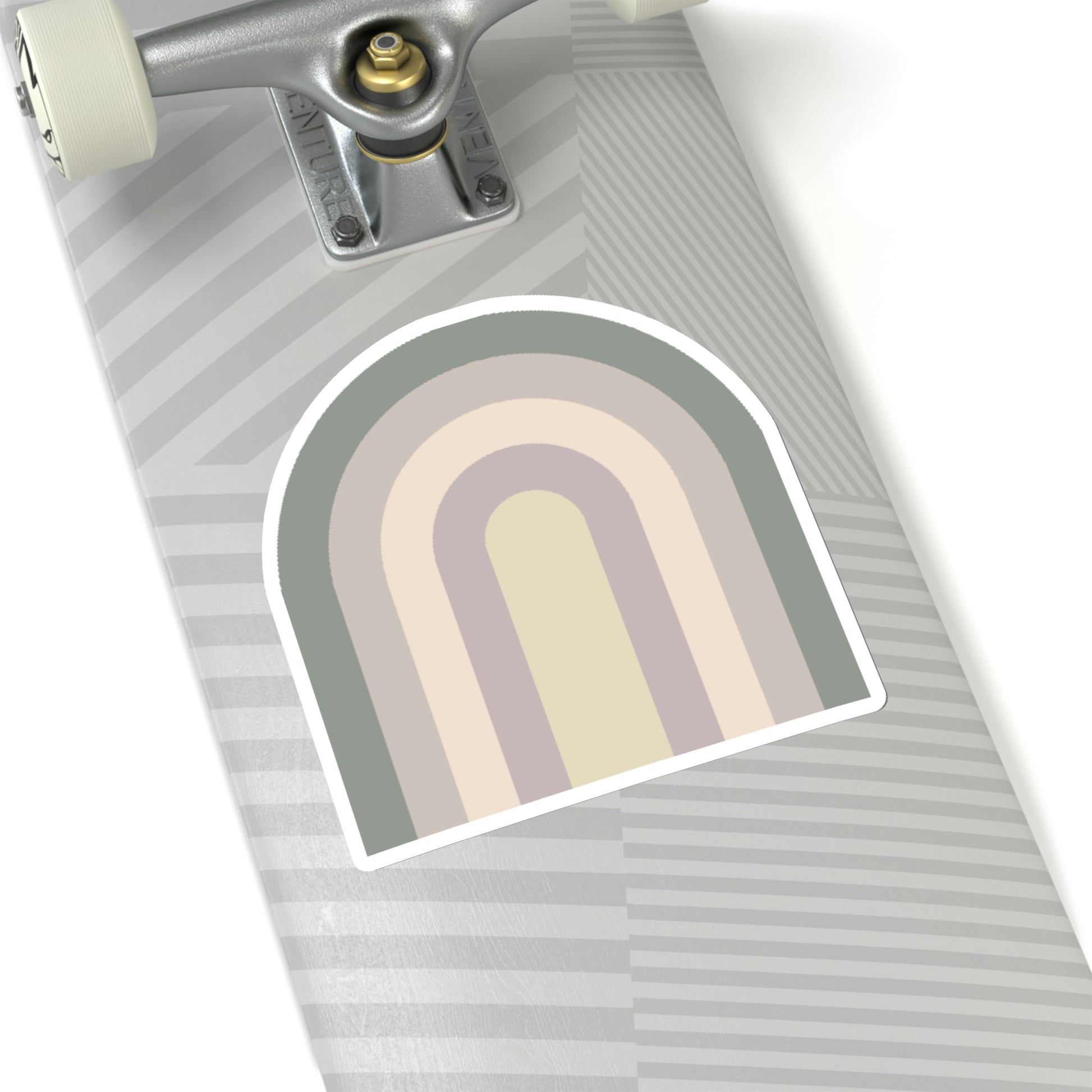 Gray Tone Rainbow Vinyl Kiss-Cut Sticker - BowsAndArtsDesigns